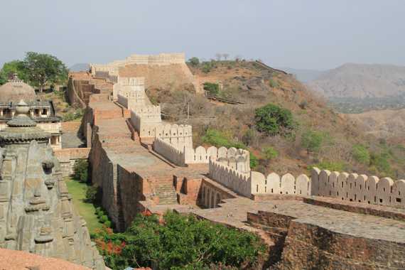 fuerte de Kumbhalgarh en un viaje a india
