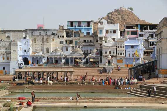 lago sagrado de pushkar en un viaje a india