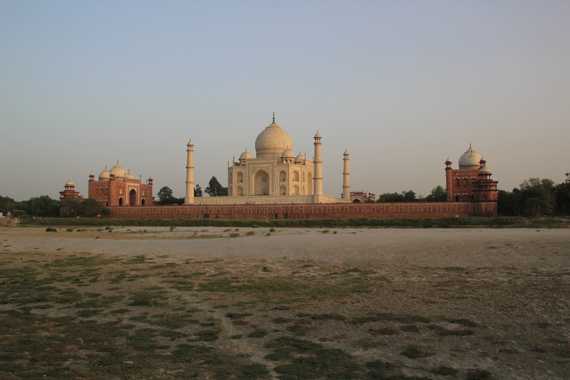 atardecer en el taj mahal