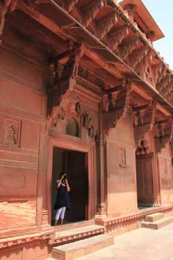 fuerte rojo de agra en un viaje a india