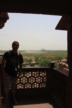 fuerte rojo de agra en un viaje a india
