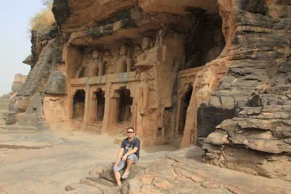 esculturas en el fuerte de gwalior en india