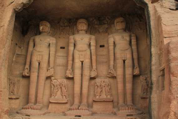 esculturas en el fuerte de gwalior en india