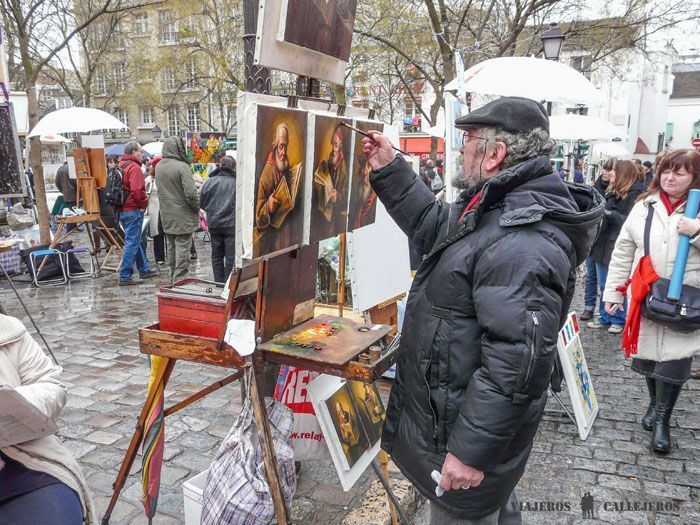 Plaza de los Pintores en Montmartre