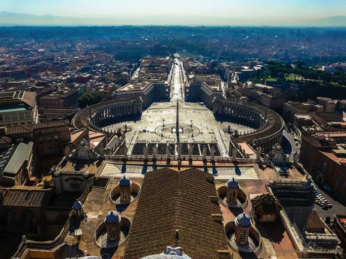 Roma desde la Basílica de San Pedro del Vaticano
