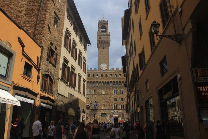 Llegando a la Piazza della Signoria