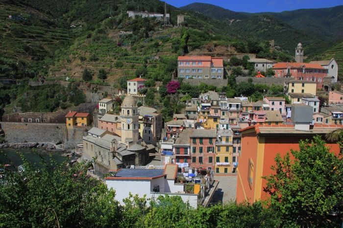 Vistas de Vernazza desde el Castillo Doria