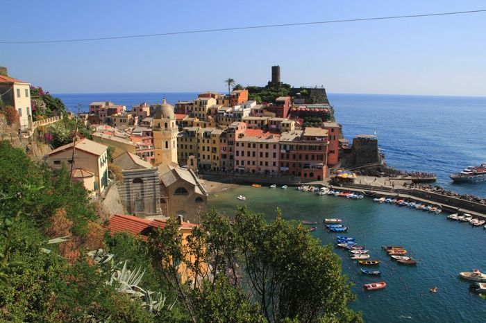 Vistas de Vernazza desde el sendero de Monterosso