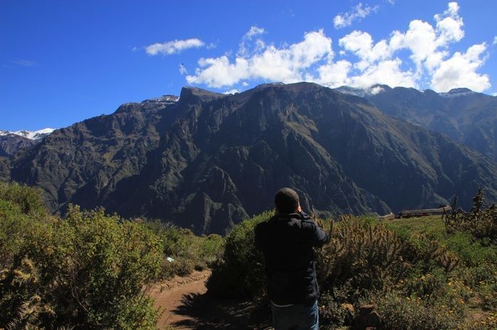 Bajando al segundo mirador de Cruz del Cóndor