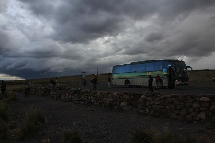 Parada en Lagunillas en el trayecto del Valle del Colca a Puno