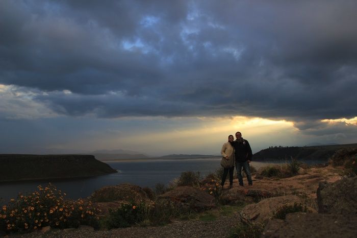 Increíble atardecer en Sillustani