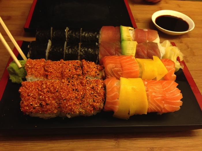 Cenando sushi en Berna