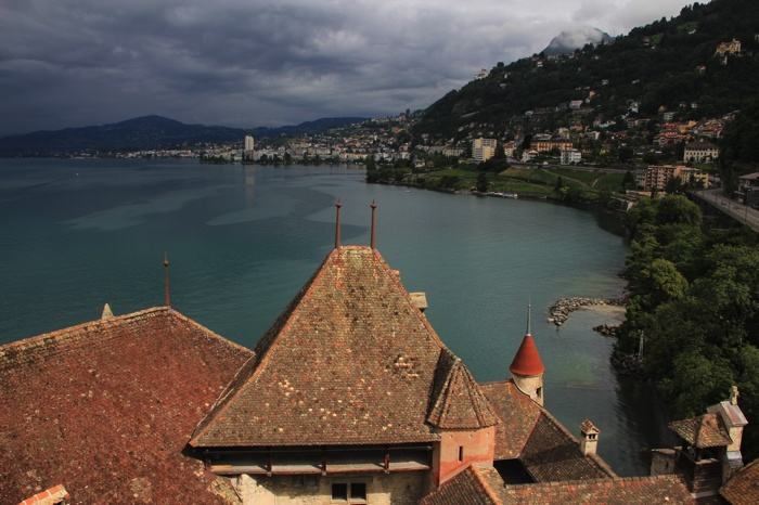 Vistas del lago desde el Castillo de Chillon