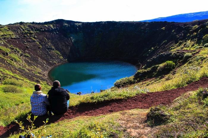 Disfrutando del Cráter Kerið