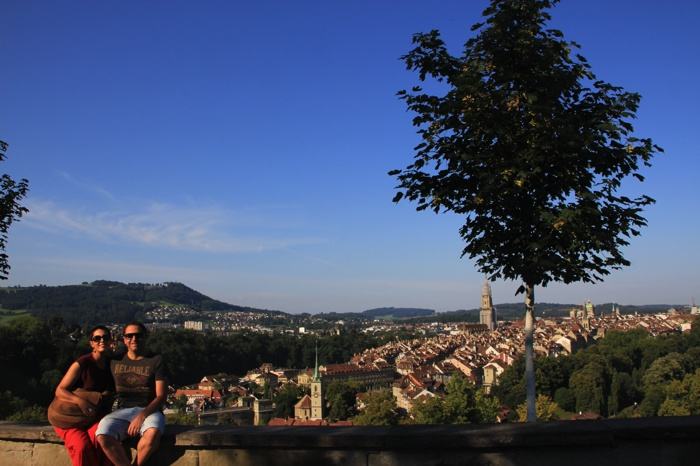 En el mirador del Rosengarten en Berna