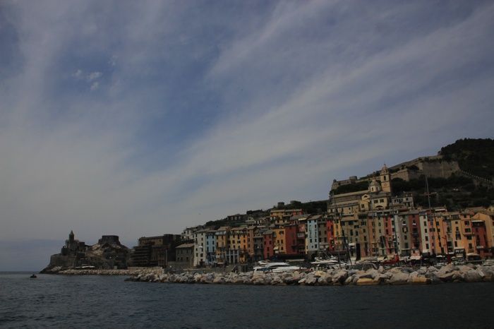 Llegando a Portovenere después del recorrido en barco por Cinque Terre
