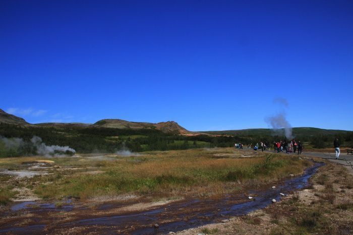 Entrando en la zona de Geysir