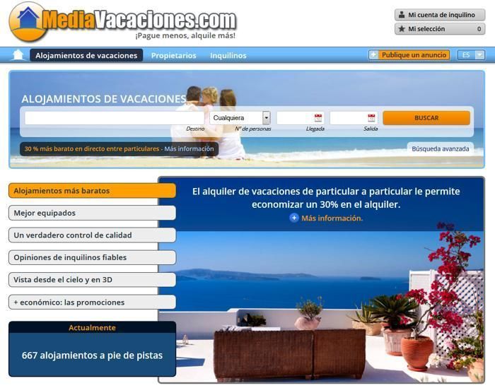 Mediavacaciones, especialistas en alquiler vacacional