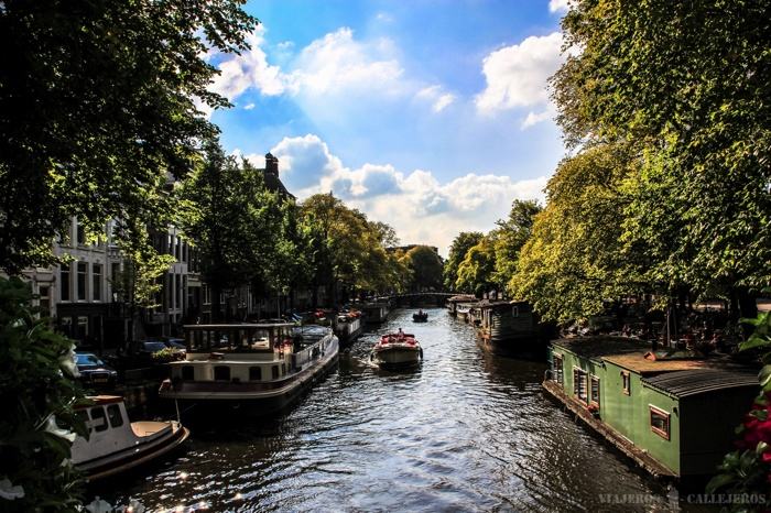 Canales en la ciudad de Ámsterdam