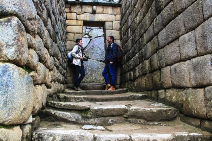 En las ruinas de Machu Picchu
