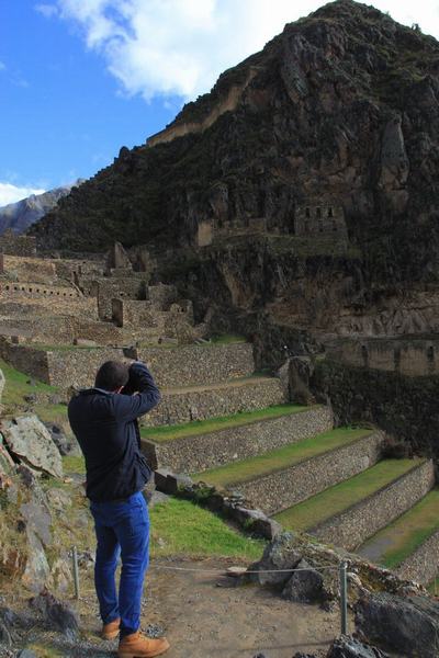 Fotografiando las ruinas de Ollantaytambo
