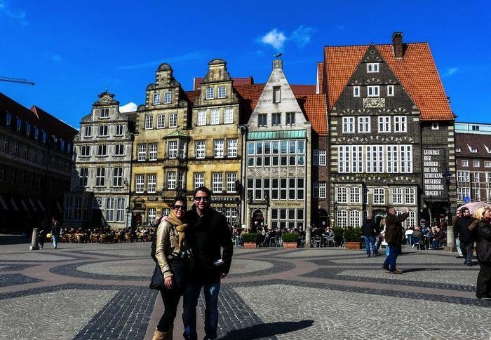 La Marktplatz en el centro histórico de Bremen