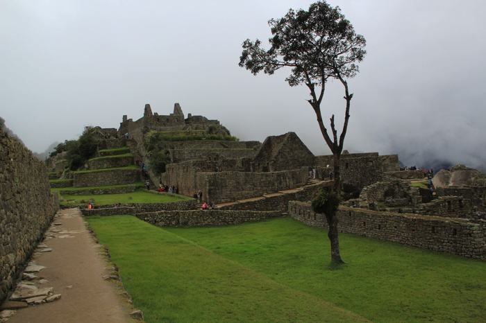 Plaza cuadrandular en Machu Picchu