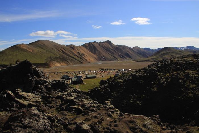Vistas de la zona de acampada a medida que nos vamos alejando