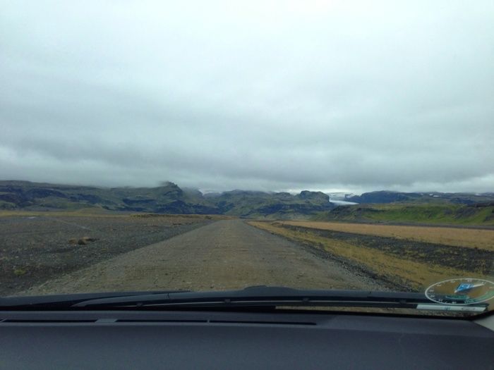 Carretera de acceso al glaciar Mýrdalsjökull