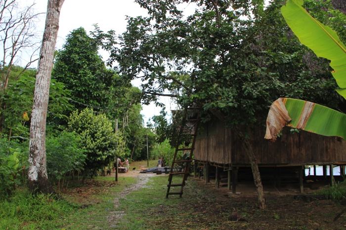 Casas de la Comunidad de San Juan en el río Amazonas