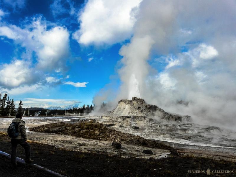 Castle Geyser en Yellowstone