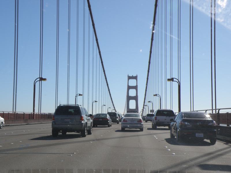 Cruzando en coche el Golden Gate