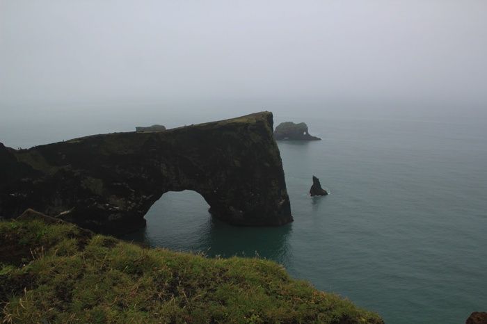 Vistas del arco desde el Acantilado de Dyrhólaey