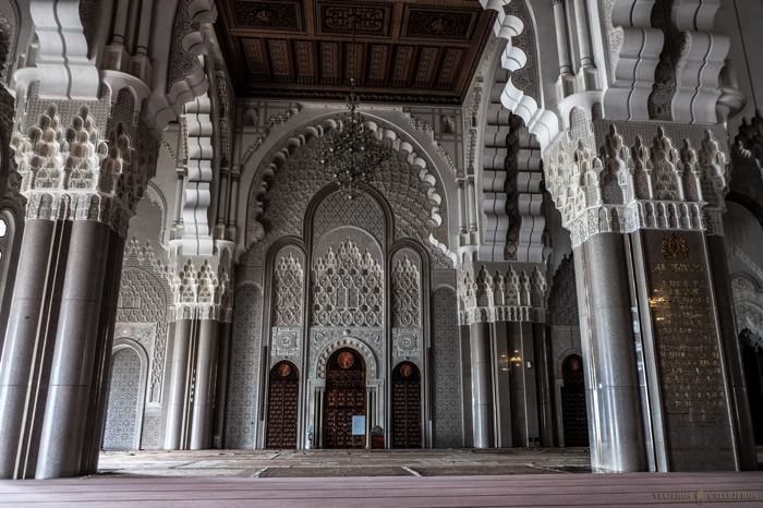 Interior de la Mezquita Hassan II