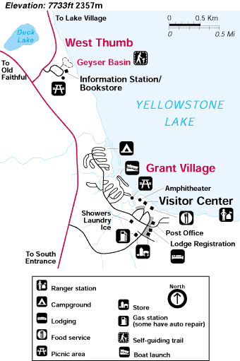 Zona West Thumb en el Parque Nacional de Yellowstone