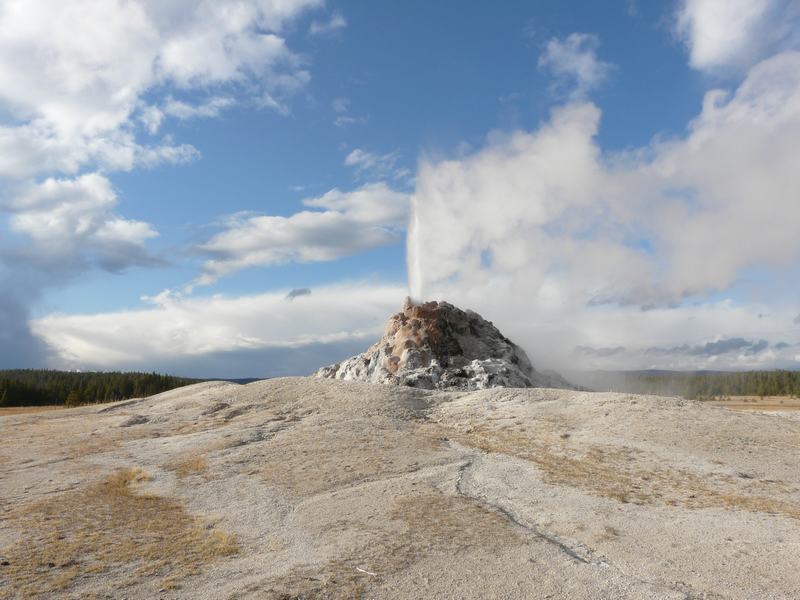 Zona de géiseres en Yellowstone
