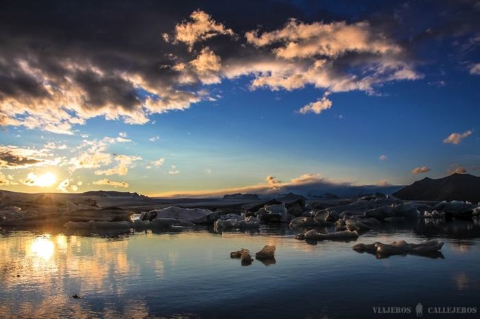 Atardecer en Jökulsárlón
