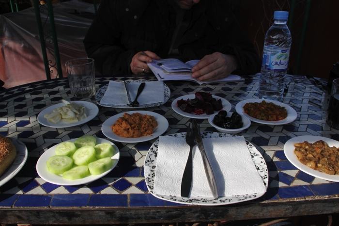 Entrantes que se incluyen en el menú de Tajine