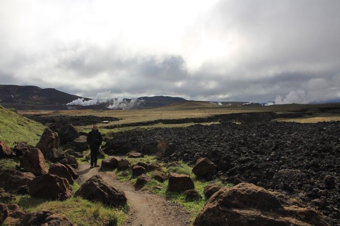Entre campos de lava en Kafla