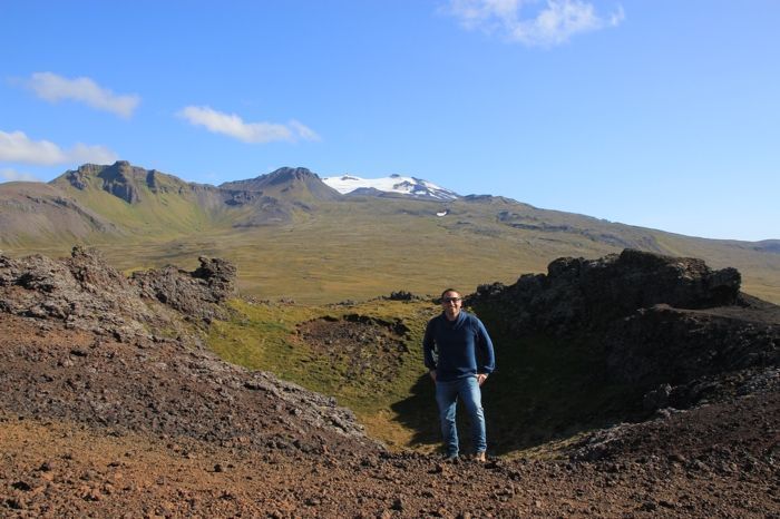 Vistas del glaciar Snæfellsjökull bajo el que se encuentra el volcán Snæfells