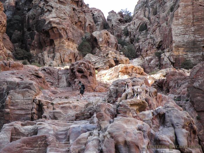 Camino al Altar de los Sacrificios en Petra