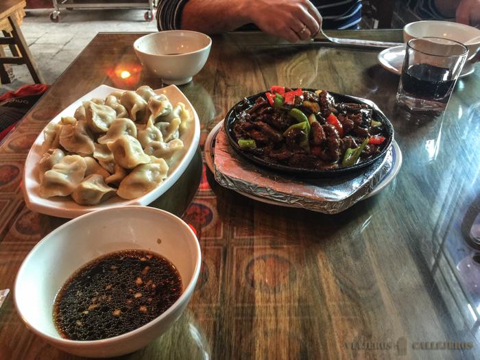 Comiendo en Pingyao