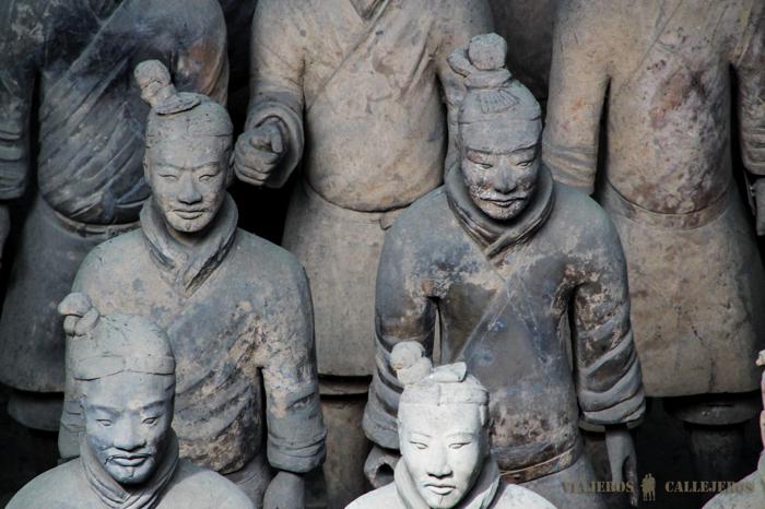 Detalles de los Guerreros de Terracota de Xi´an