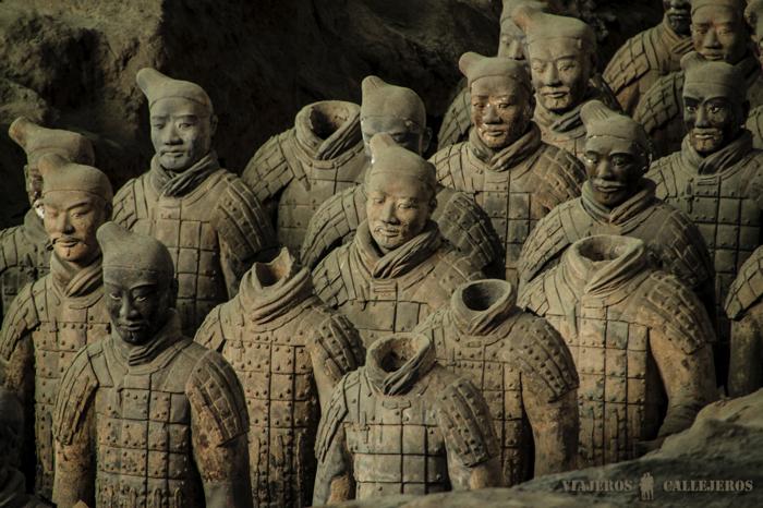 Detalles de los Guerreros de Terracota de Xi´an