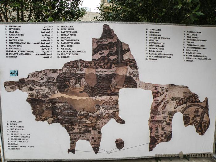 Reproducción del mosaico de Madaba
