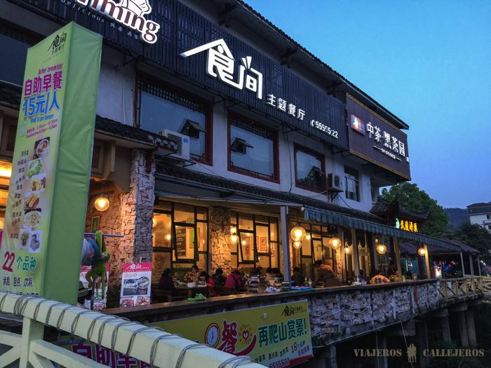 Restaurante donde cenamos en Wulingyuan