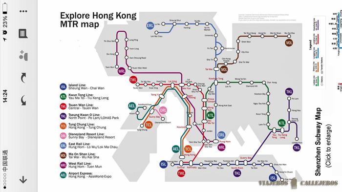 Plano del Metro de Hong Kong