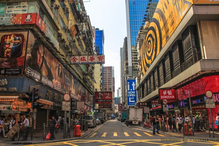 Calles y color en Hong Kong