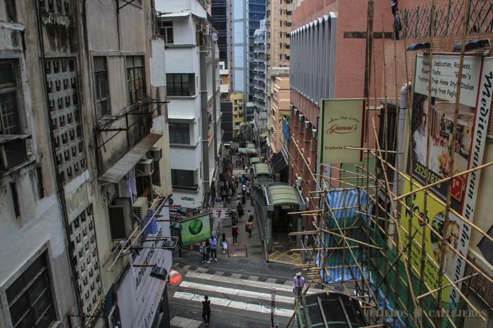 La escalera mecánica más larga del mundo en Hong Kong