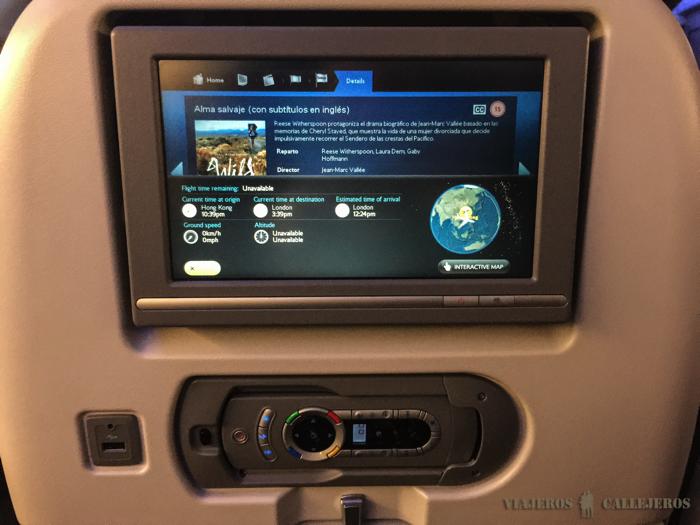 Viendo Alma Salvaje en el avión que nos lleva a Londres